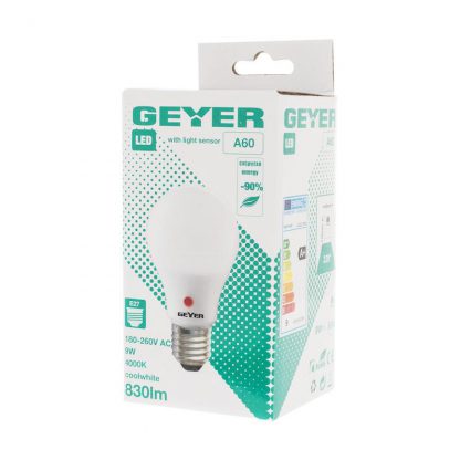 ΛΑΜΠΑ LED ΚΛΑΣΣΙΚΗ A60 9W E27 4000K 830LM ΜΕ SENSOR ΗΜΕΡΑ/ΝΥΧΤΑ