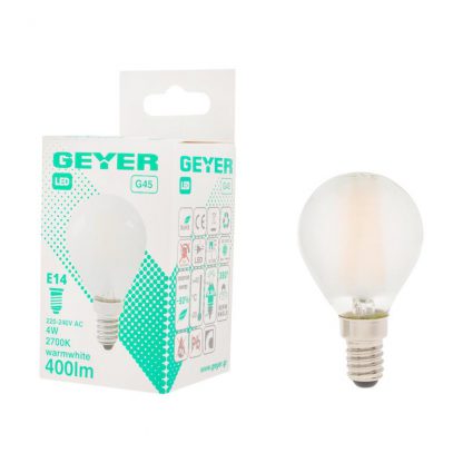 ΛΑΜΠΑ LED ΣΦΑΙΡΙΚΗ FILAMENT G45 4W E14 2700K 400LM MATT