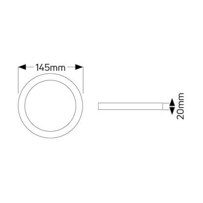 ΦΩΤΙΣΤΙΚΟ ΟΡΟΦΗΣ ΧΩΝΕΥΤΟ ΤΥΠΟΥ PL LED 9W 4000K 650LM Φ130MM - Image 2