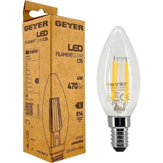 Λάμπα LED Κερί Filament C35 4W E14 4000K 470lm