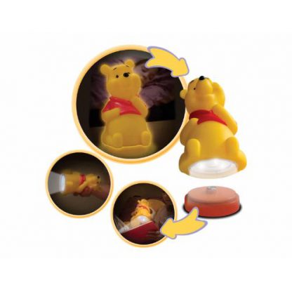 Winnie Pooh Παιδικό Φωτιστικό Κομοδίνου Και Φακός LED - Image 5