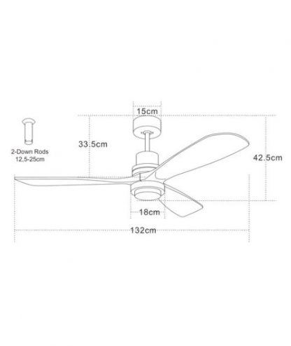 ΑΝΕΜΙΣΤΗΡΑΣ ΜΑΥΡΟ-ΞΥΛΟ LED 3000Κ 15W - Image 2