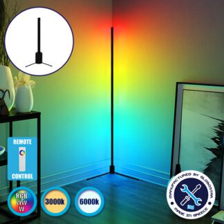 Επιτραπέζιο Μαύρο Φωτιστικό 50cm LED 10 Watt με Ασύρματο Χειριστήριο Αφής 2.4G RF & Dimmer RGBW+WW
