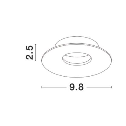 Σποτ Χωνευτό Οροφής GU10 REDO Φ9.8 λευκό - Image 3