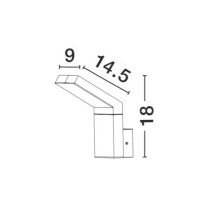 Απλίκα Park LED ανθρακί - Image 3