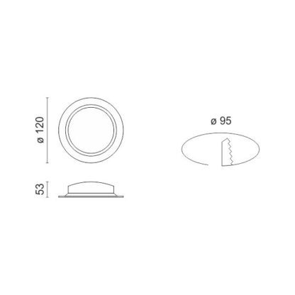 ΧΩΝΕΥΤΟ LED ΟΡΟΦΗΣ ΣΤΕΓΑΝΟ 12W 4000K - Image 2