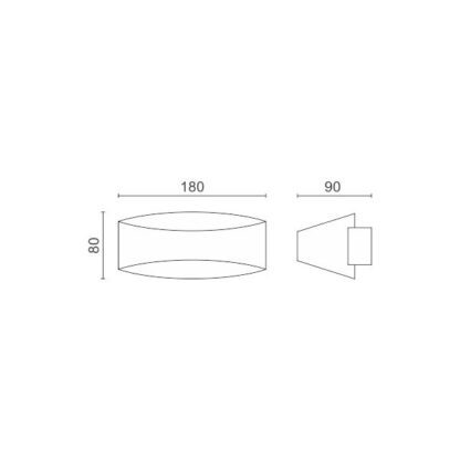 ΑΠΛΙΚΑ ΤΟΙΧΟΥ LED 7W 3000K - Image 2