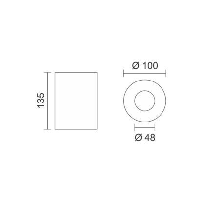 ΧΩΝΕΥΤΟ ΓΥΨΙΝΟ ΟΡΟΦΗΣ GU10 10W - Image 2