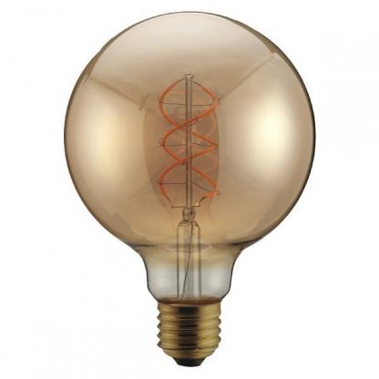 ΛΑΜΠΑ LED G95 FILAMENT "DECOR" 5W E27 1800K 220-240V DIMMABLE GOLD