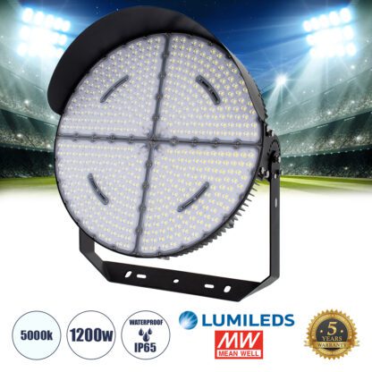 CYCLOP 90108 LED Προβολέας Γηπέδου 1200W 192000LM 60° AC 100-277V IP65 – Ψυχρό Λευκό 5000K – MeanWell Driver & LumiLEDs Chip – 5 Years Warranty