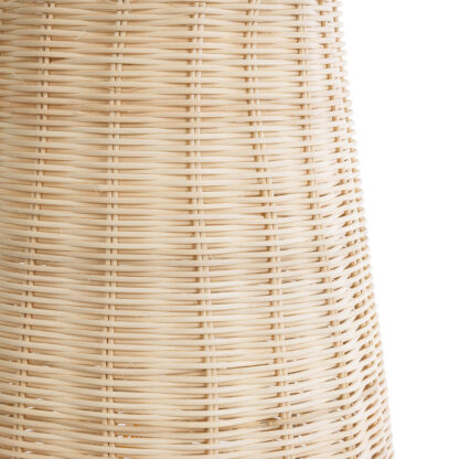 BOLSON 02012 Boho Επιδαπέδιο Φωτιστικό Μονόφωτο 1 x E27 AC220-240V IP20 - Φ30 x Υ70cm - Μπεζ Ξύλινο Μπαμπού Πλέγμα - 5 Χρόνια Εγγύηση - Image 6
