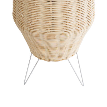 BOLSON 02012 Boho Επιδαπέδιο Φωτιστικό Μονόφωτο 1 x E27 AC220-240V IP20 - Φ30 x Υ70cm - Μπεζ Ξύλινο Μπαμπού Πλέγμα - 5 Χρόνια Εγγύηση - Image 7