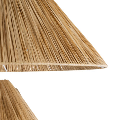 LUANA 02108 Boho Επιδαπέδιο Φωτιστικό Μονόφωτο 1 x E27 AC220-240V IP20 - Φ60 x Υ150cm - Μπεζ Φυσική Ράφια Νήμα Καπέλο - 5 Χρόνια Εγγύηση - Image 6