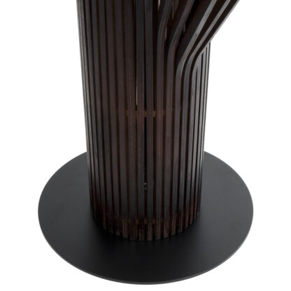 MIHIRO 02151 Boho Επιδαπέδιο Φωτιστικό Μονόφωτο 1 x E27 AC220-240V IP20 - Μ48 x Π48 x Υ120cm - Καφέ Σκούρο Ξύλινο με Μαύρη Μεταλλική Βάση Πλέγμα - 5 Χρόνια Εγγύηση - Image 7