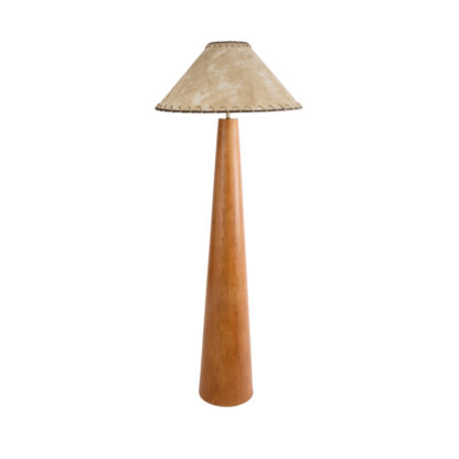 MASPALOMAS 02292 Boho Επιδαπέδιο Φωτιστικό Μονόφωτο 1 x E27 AC220-240V IP20 - Φ55 x Υ145cm - Μπεζ Ξύλινο Καμπάνα - 5 Χρόνια Εγγύηση - Image 4