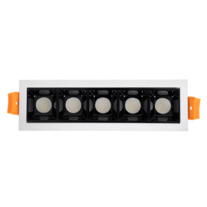 LUMINAR SUPERIOR 60318 Χωνευτό LED Spot Downlight TrimLess 10W 1400lm 36° AC 220-240V IP20 Μ14.8 x Π4.3 x Υ4.5cm - Λευκό με Μαύρο Κάτοπτρο - Φυσικό Λευκό 4500K - Bridgelux High Lumen Chip Gen2 - TÜV Certified Driver - 5 Years Warranty - Image 6