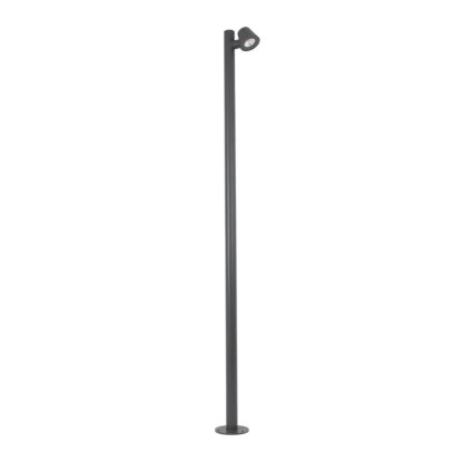 GARDENIA 60510 Φωτιστικό Κήπου - Πάρκου - Πλατείας - Κολωνάκι Αρχιτεκτονικού Φωτισμού Εξωτερικού Χώρου LED 7W 700lm 60° AC220-240V Αδιάβροχο IP65 - Σώμα Αλουμινίου & Tempered Glass - Μ15 x Π18 x Υ180cm - Θερμό Λευκό 2700K - Γκρι Ανθρακί - Bridgelux Chip - 5 Years Warranty - Image 4