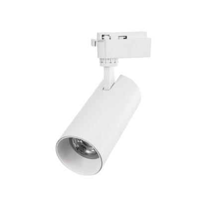 LUGANO 60813 Μονοφασικό Φωτιστικό Σποτ Ράγας LED 30W 3750lm 36° Acrylic HQ LENS AC 220-240V IP20 Φ7.5 x Υ22.7cm Φυσικό Λευκό 4500K - EUROTRACK® System 1L+1N - Λευκό - Bridgelux Chip - TÜV Certified Driver - 5 Χρόνια Εγγύηση - Image 3