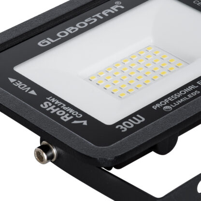 ATLAS 61417 Επαγγελματικός Προβολέας LED 30W 3600lm 120° AC 220-240V - Αδιάβροχος IP67 - Μ16 x Π2.5 x Υ12.5cm - Μαύρο - Φυσικό Λευκό 4500K - LUMILEDS Chips - TÜV Rheinland Certified - 5 Years Warranty - Image 6