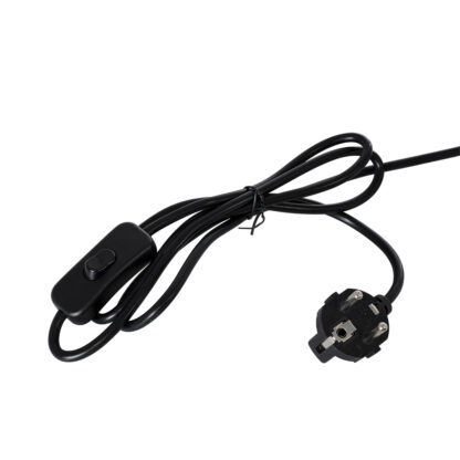 URANUS-M 61453 Μοντέρνο Επιτραπέζιο Φωτιστικό Πορτατίφ Δίφωτο 2 x E27 AC220-240V IP20 - Φ35 x Υ54cm - Μαύρο Μεταλλικό Καμπάνα με Διακόπτη On/Off - 5 Years Warranty - Image 9