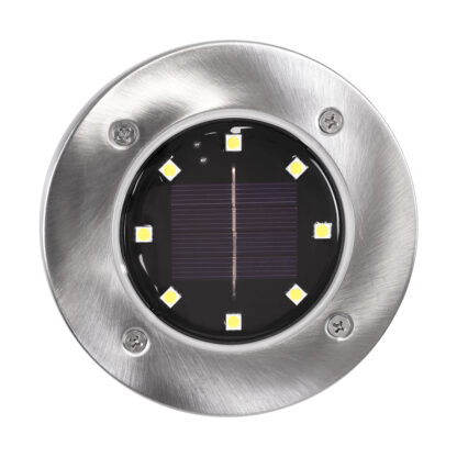 ΣΕΤ 4 Τεμαχίων Αυτόνομα Ηλιακά Φωτιστικά LED SMD 0.80W/Τεμ. 80lm/Τεμ. με Ενσωματωμένη Μπαταρία 600mAh - Φωτοβολταϊκό Πάνελ με Αισθητήρα Ημέρας-Νύχτας Αδιάβροχο IP65 Φανάρι Κήπου Στρογγυλό Ψυχρό Λευκό 6000K Φ12 x Υ13cm - Image 4