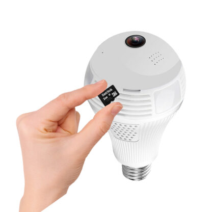 WIFI 2.4G IP CAMERA 2.0MP 1080P - Έξυπνη Κρυφή IP Κάμερα WiFi 1080P Fish Eye 360° 3W LED σε Σχήμα Λάμπας με Ντουί και Βάση E27 Smart Home - Image 4