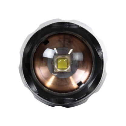 79041 Φορητός Φακός Χειρός XM-L2 LED CREE 10W με Επαναφορτιζόμενη Μπαταρία 3000mAh & Φορτιστή Πρίζας - Zoom x1 έως x2000 - Ψυχρό Λευκό 6000K - Φ4 x Υ13.5cm - Image 7