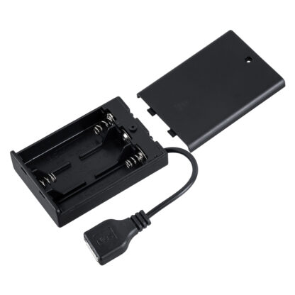 Box Τροφοδοσίας για Γιρλάντες LED USB 2.0 DC 5V με Μπαταρίες 3 x AA (Δεν Περιλαμβάνονται) & Διακόπτη On/Off - Μαύρο - Image 7