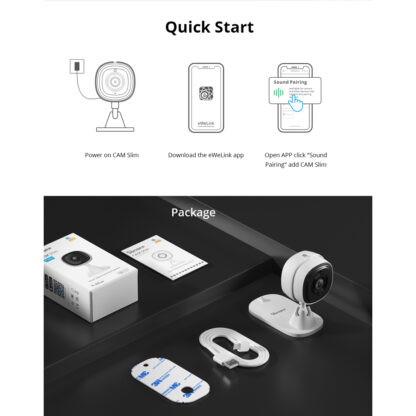 SONOFF S-CAM Slim Smart Home Security Camera WiFi 2.4GHz 1080P 130° Two Way Audio - Local & Cloud Storage - Nigh Vision - Motion Detection - Motion Alarm DC 5V 1A - Image 13