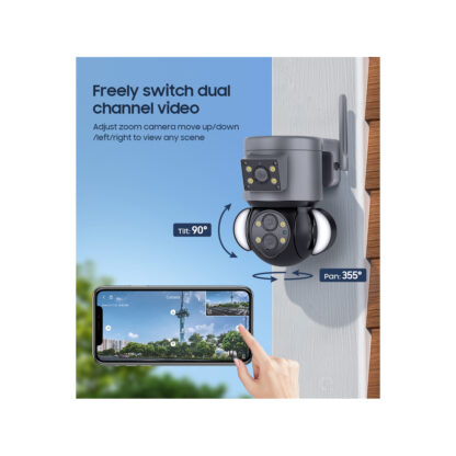 Επιτοίχια Κάμερα Πρίζας WiFi HD 1080P 350° Διπλή Κατέυθυνση Ομιλίας & Ανιχνευτή Κίνησης - Απομακρυσμένος Έλεγχος - Αδιάβροχη IP65 - Γρι Μαύρο - Μ15 x Π14.5 x Y15cm - 2 Χρόνια Εγγύηση - Image 15