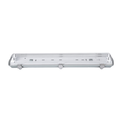 60cm Tri-Proof Πλαστικό PC Σκαφάκι με Μεταλλικά Clips για 2 x Λάμπες T8 Τύπου Φθορίου LED Τροφοδοσίας Ενός Άκρου Αδιάβροχο IP65 - Image 3
