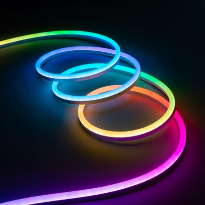 NEONIO 90755 Digital Pixel Addressable Neon Strip – Ψηφιακή Ταινία Neon Flex LED SMD 5050 14.4W/m 60LED/m 20PIXEL/m SPI/TTL Protocol IC SM16703P/WS2811/WS2812 864lm/m 180° DC 12V Αδιάβροχη IP67 Πολύχρωμη RGB – Λευκό Σώμα – Μ1000 x Π1 x Υ2.3cm – Συσκευασία 10 Μέτρων – 2 Χρόνια Εγγύηση - Image 3