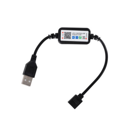 DIGISTRIP 90759 Set RGB Strip - Σετ Ταινίας 5 Μέτρων με Controller & WiFi Mobile APP - LED SMD 5050 36W/5m 150LED/5m 2880lm/m 120° DC 5V με USB 2.0 & WiFi Mobile APP IP20 Πολύχρωμο RGB - Dimmable - Μαύρο Σώμα - Μ500 x Π1 x Υ0.2cm - Συσκευασία 5 Μέτρων - 2 Χρόνια Εγγύηση - Image 5