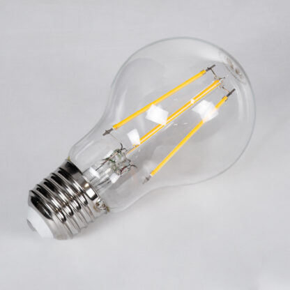 99008 Λάμπα LED Long Filament E27 A60 Γλόμπος 10W 1000lm 360° AC 220-240V IP20 Φ6 x Υ10.5cm Θερμό Λευκό 2700K με Διάφανο Γυαλί - Dimmable - 3 Years Warranty - Image 4