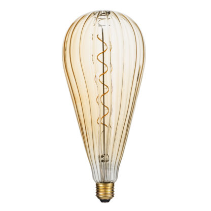 99024 Λάμπα LED Soft S Spiral Filament E27 OT120 ZEPPELIN Γλόμπος 6W 420lm 360° AC 220-240V IP20 Φ12 x Υ46cm Ultra Θερμό Λευκό 2200K με Μελί Γυαλί - Dimmable - 3 Years Warranty - Image 2