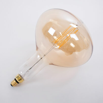 99027 Λάμπα LED Zig Long Filament E27 R280 BUTTERNUT Γλόμπος 6W 420lm 360° AC 220-240V IP20 Φ28 x Υ41cm Ultra Θερμό Λευκό 2200K με Μελί Γυαλί - Dimmable - 3 Years Warranty - Image 4