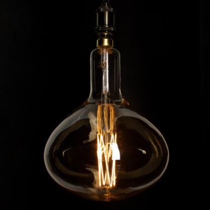 99027 Λάμπα LED Zig Long Filament E27 R280 BUTTERNUT Γλόμπος 6W 420lm 360° AC 220-240V IP20 Φ28 x Υ41cm Ultra Θερμό Λευκό 2200K με Μελί Γυαλί - Dimmable - 3 Years Warranty - Image 5