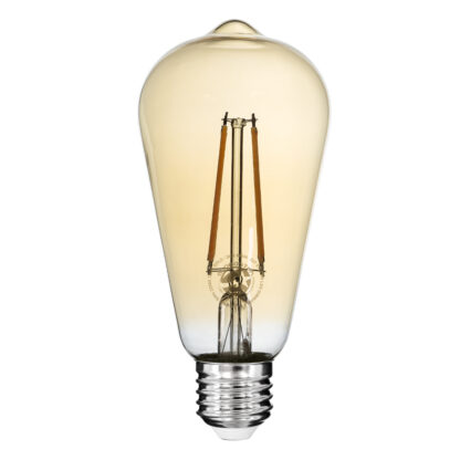 99046 Λάμπα LED Long Filament E27 ST64 Αχλάδι 8W 720lm 360° AC 220-240V IP20 Φ6.4 x Υ14cm Ultra Θερμό Λευκό 2200K με Μελί Γυαλί - Dimmable - 3 Years Warranty - Image 2
