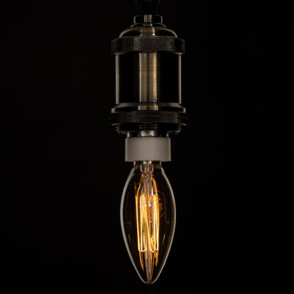 99058 Λάμπα LED Ultra Thin Soft S Spiral Filament E14 C35 Κεράκι 2W 140lm 360° AC 220-240V IP20 Φ3.5 x Υ10.5cm Ultra Θερμό Λευκό 2200K με Μελί Γυαλί - Dimmable - 3 Years Warranty - Image 5
