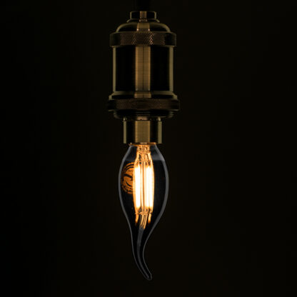 99062 Λάμπα E14 C35T Κεράκι LED FILAMENT 4W 400 lm 320° AC 85-265V Φλόγα Flame Edison Retro με Φιμέ Γυαλί Θερμό Λευκό 2700 K Dimmable - Image 2