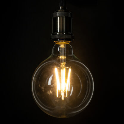 99085 Λάμπα LED Long Filament E27 G125 Γλόμπος 4W 840lm 360° AC 220-240V IP20 Φ12.5 x Υ13.8cm Θερμό Λευκό 2700K με Διάφανο Γυαλί - Pro Series 210lm/W - A Ενεργειακή Κλάση - 3 Χρόνια Εγγύηση - Image 5