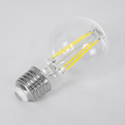99091 Λάμπα LED Long Filament E27 A60 Γλόμπος 4W 840lm 360° AC 220-240V IP20 Φ6 x Υ11cm Φυσικό Λευκό 4000K με Διάφανο Γυαλί - Pro Series 210lm/W - A Ενεργειακή Κλάση - 3 Χρόνια Εγγύηση - Image 4
