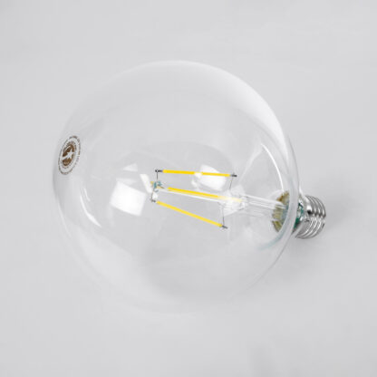 99093 Λάμπα LED Long Filament E27 G125 Γλόμπος 4W 840lm 360° AC 220-240V IP20 Φ12.5 x Υ13.8cm Φυσικό Λευκό 4000K με Διάφανο Γυαλί - Pro Series 210lm/W - A Ενεργειακή Κλάση - 3 Χρόνια Εγγύηση - Image 3