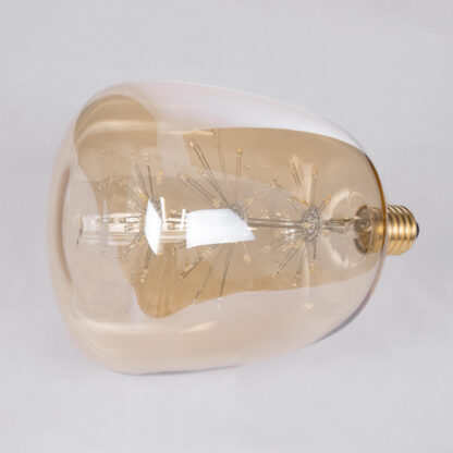 99209 Λάμπα LED MTX Diode HP E27 G145 BARREL Γλόμπος 1.6W 140lm 360° AC 220-240V IP20 Φ14.5 x Υ19cm Ultra Θερμό Λευκό 2200K με Μελί Γυαλί - 3 Χρόνια Εγγύηση - Image 3