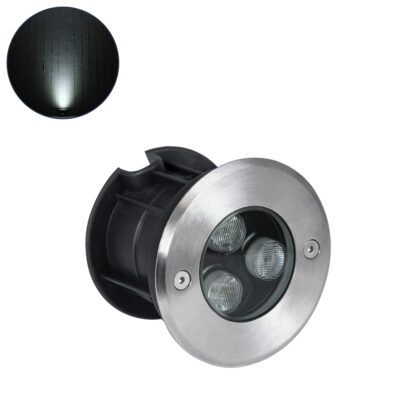 UNDERGROUND-FANI S-90980 Χωνευτό Φωτιστικό Σποτ Δαπέδου LED 12W 1200lm 60° DC 24V Αδιάβροχο IP68 Φ10 x Υ7.5cm Ψυχρό Λευκό 6000K - Ανοξείδωτο Ατσάλι - Image 2