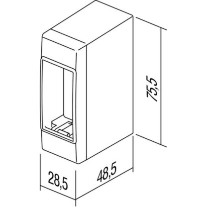 ΕΠΙΦΑΝΕΙΑΚΟ ΚΟΥΤΙ CUBO IP20 1M ΜΠΕΖ - Image 2