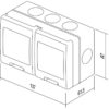 ΕΠΙΦΑΝΕΙΑΚΟ ΚΟΥΤΙ CUBO IP55 2X2M ΟΠΑΚ ΓΚΡΙ - Image 2