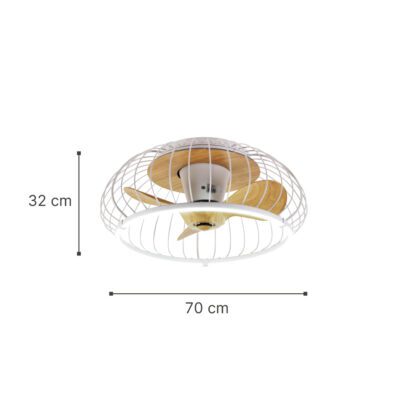 Ανεμιστήρας Οροφής Minnewanka 36W 3CCT LED Με Φως Σε Λευκό Χρώμα (101000710) - Image 2