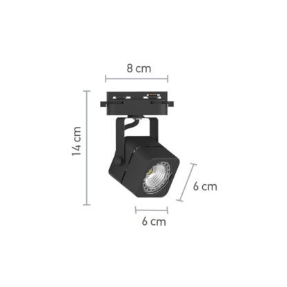 Σποτ Ράγας Μαύρο 1XGU10 D:8cmX14cm (T00700-BL) - Image 2
