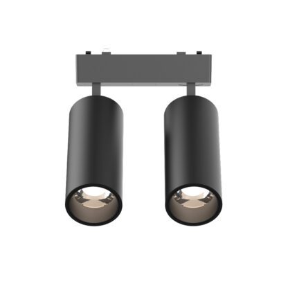 Φωτιστικό LED 2x9W 3CCT για Ultra-Thin μαγνητική ράγα σε μαύρη απόχρωση D:16cmX4,4cm (T05205-BL)